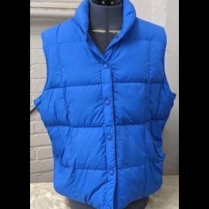 Land's End Blue Puffer Vest Size L